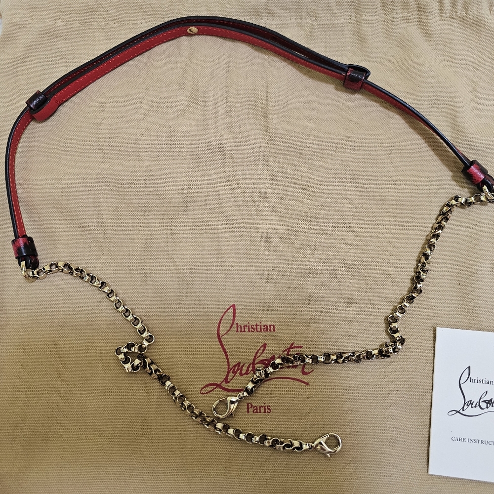 Pre-loved Authentic Christian Louboutin Red Leopard 2WAY Bag - Picture 15 of 17